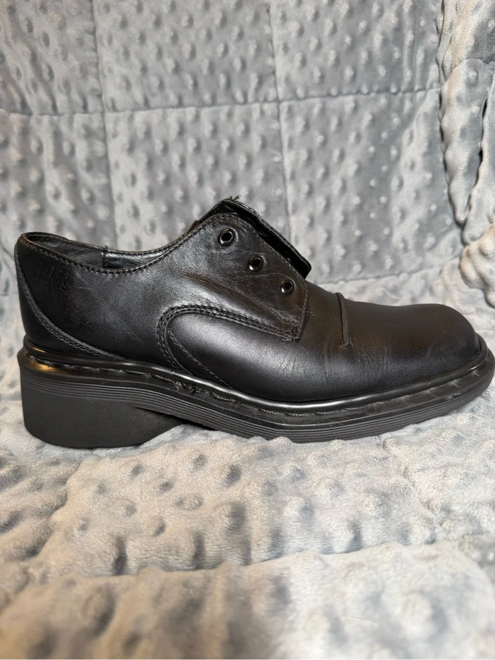 Dr. Martens Black Leather Cap-Toe Oxfords